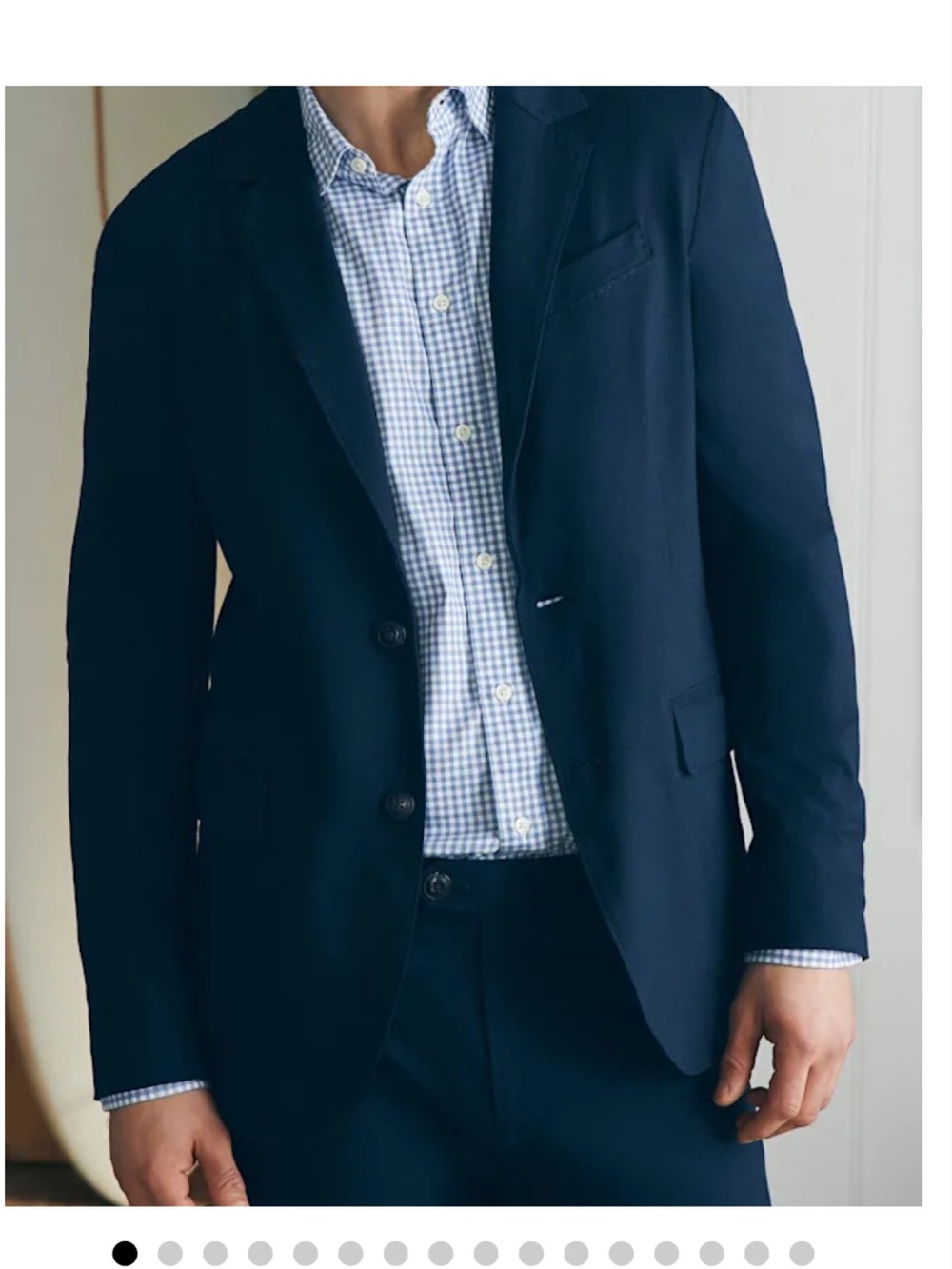 Faherty Movement Knit Blazer Navy Blue 46R Jacket